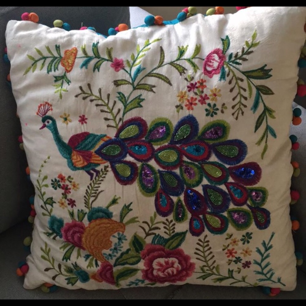Decorative Peacock Pillow